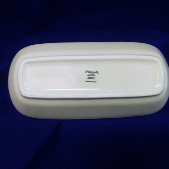 Celery Condiment Dish Pfaltzgraff "Mission Flower" Discontinued Pattern 10.5" - Picture 7 of 9